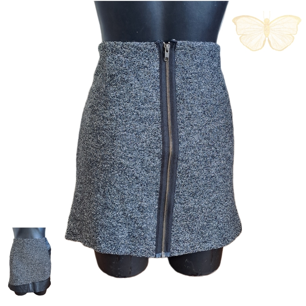 Sportsgirl grey marl wool blend skirt, size 14 - Picture 3 of 7
